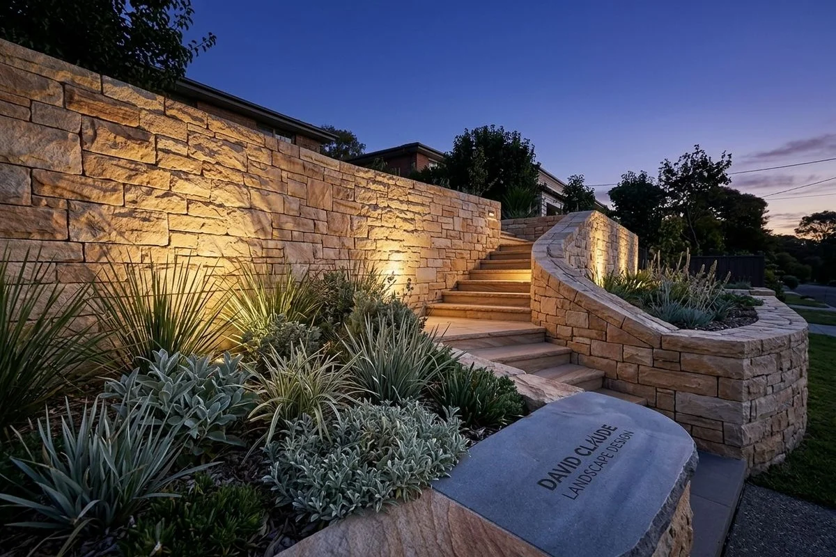 Retaining Wall Construction — detail photograph