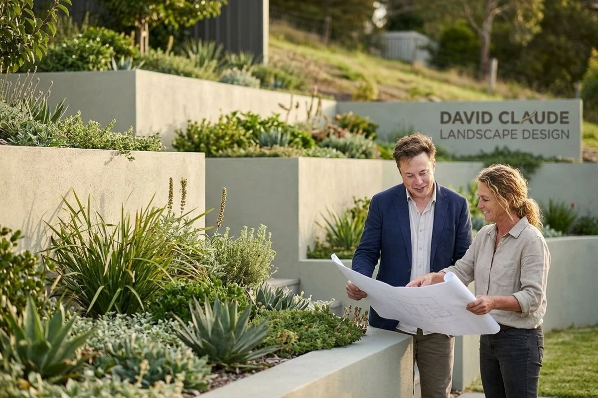 Sloping Block Landscaping — detail photograph