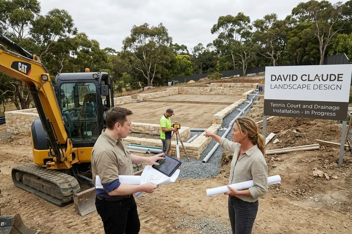 Tennis Court Landscaping gallery image 3