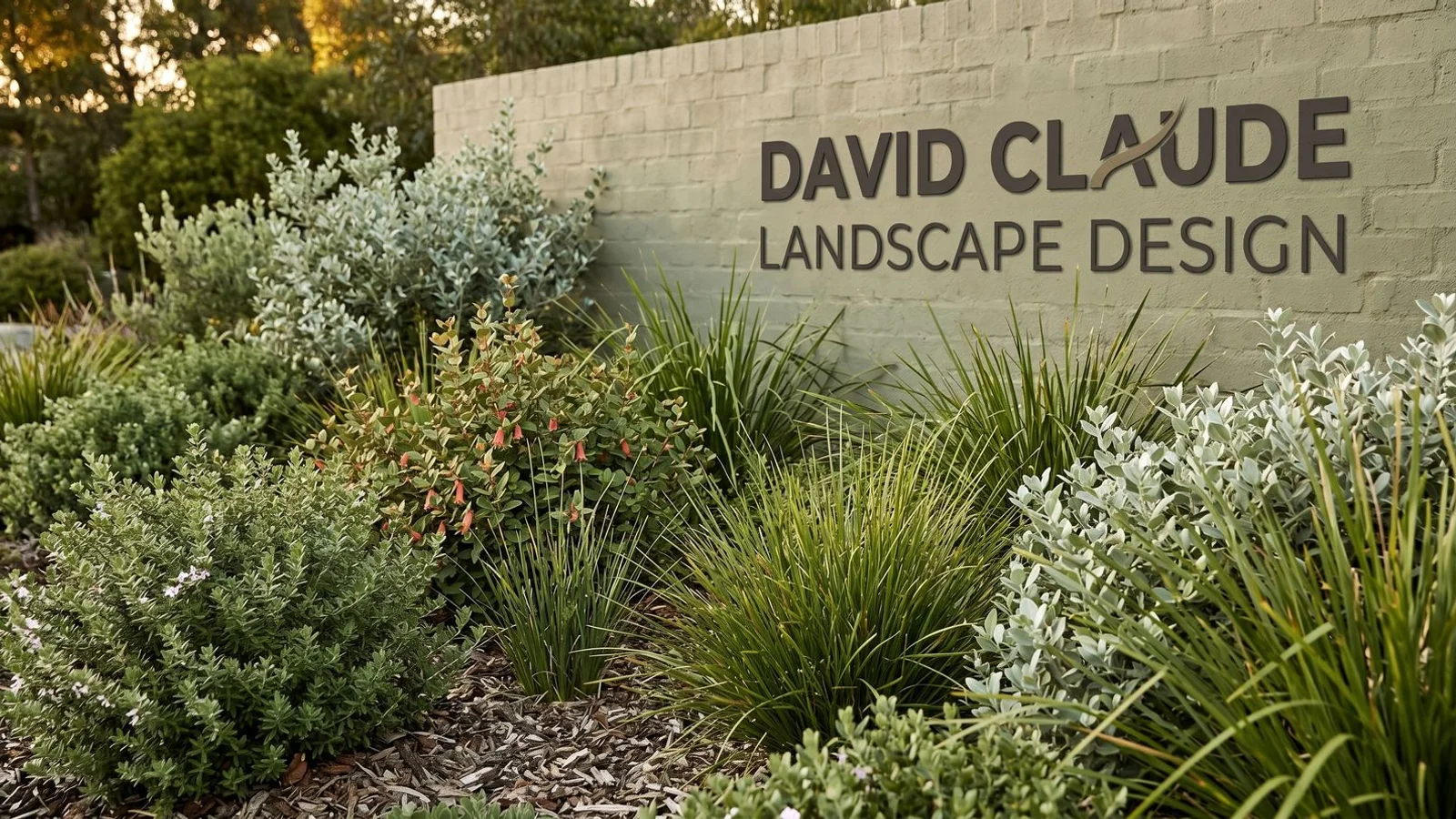 Drought-tolerant garden with Westringia, Correa and grasses