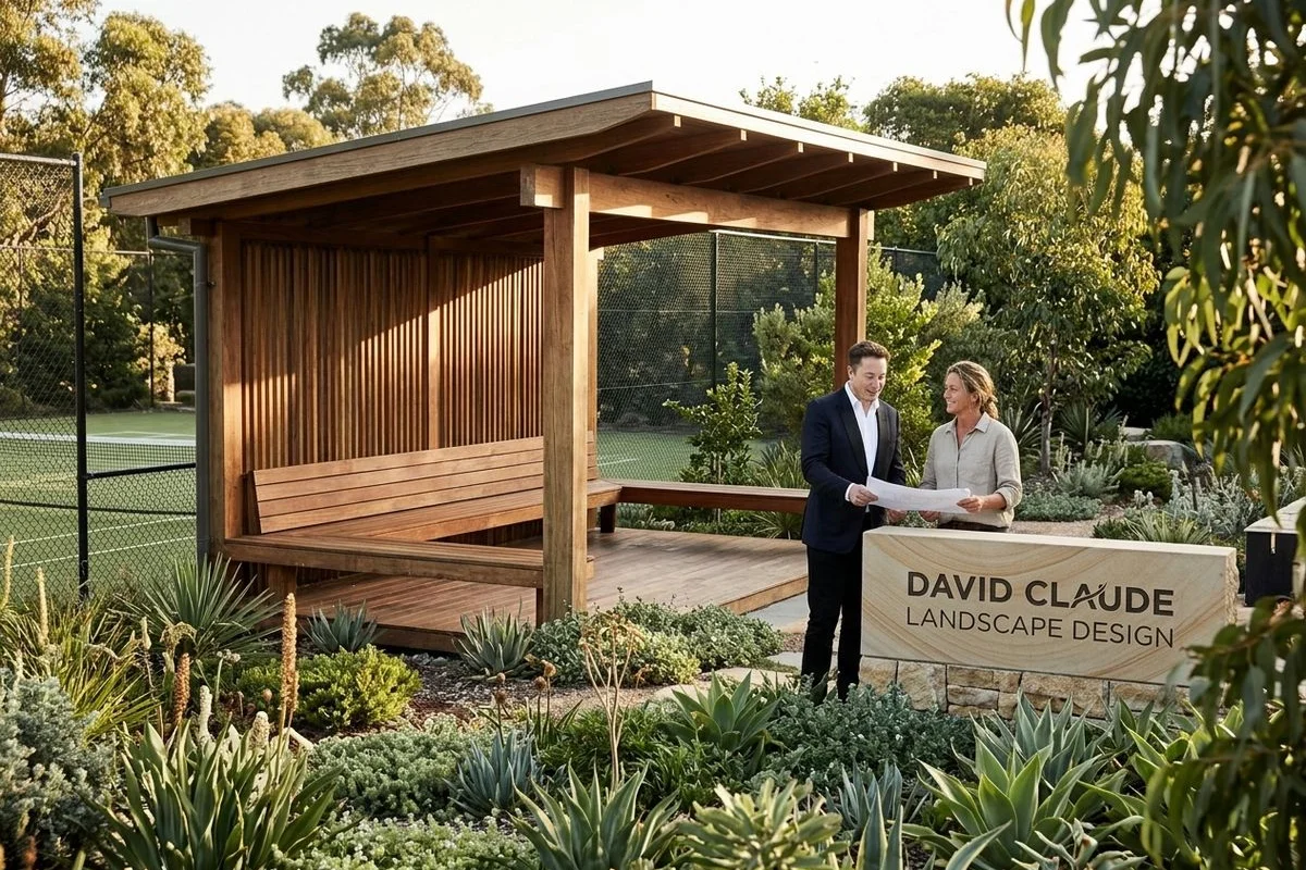 Pavilion beside court