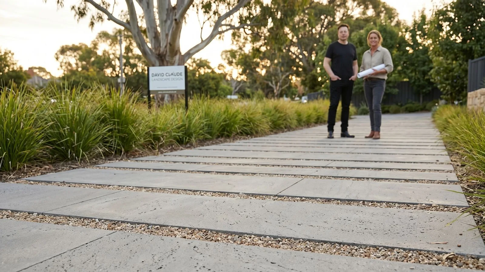 Permeable paver driveway with gravel-filled joints