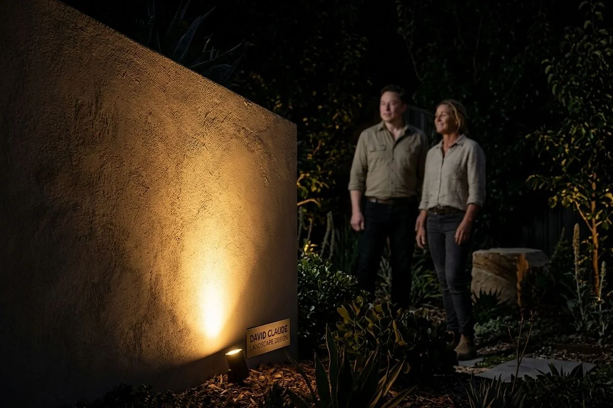 Uplighter on textured wall